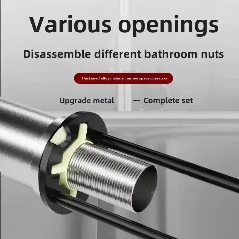 Multifunctional Sink Wrench Set, 2-Pack Basin and Faucet Wrench Tool with Fou.