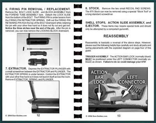 Remington 870 Manual Book Takedown Shotgun Disassembly Guide from Gun-Guides