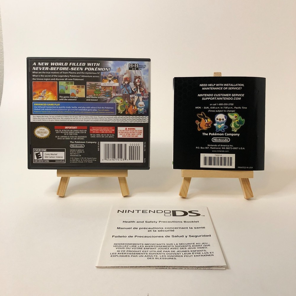 Replacement Case and Manual Only for Pokémon Black Version Nintendo DS