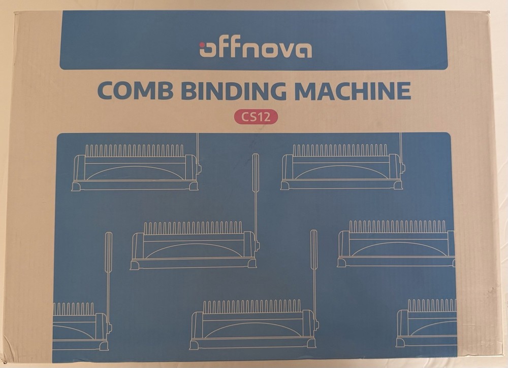Offnova 21-Hole 450 Sheets Paper Comb Binding Machine Letter Size