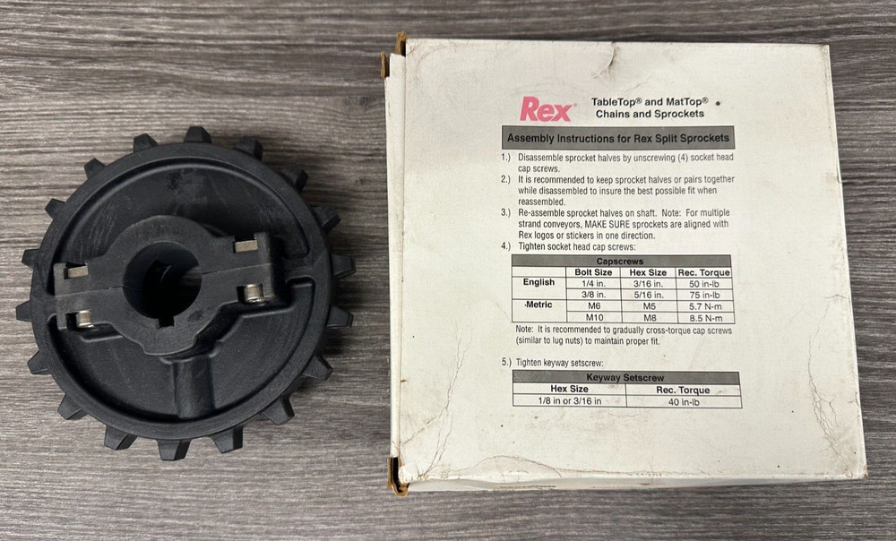REXNORD 614-60-3 NS7700-18T 1-1/4 Split 18 Teeth Split Sprocket