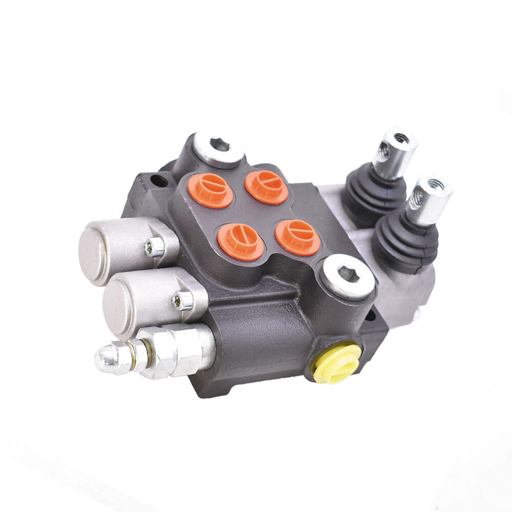 Hydraulic Control Valve Double Acting 2 Spool 3600 PSI 13 GPM SAE Ports