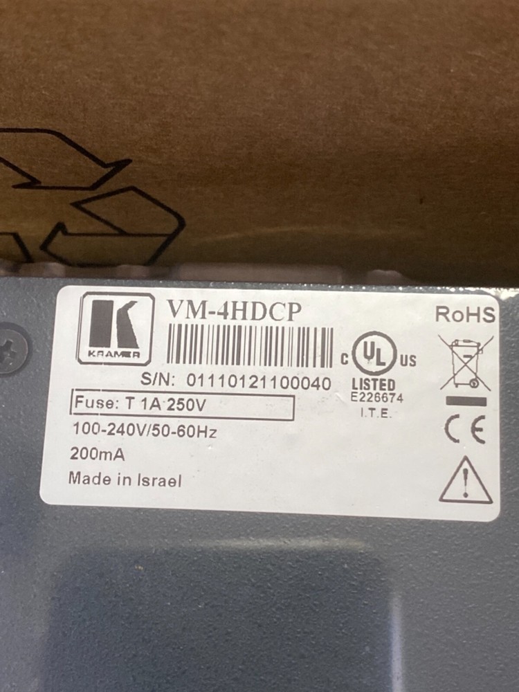 Kramer VM-4HDCP 1:4 DVI Distributor