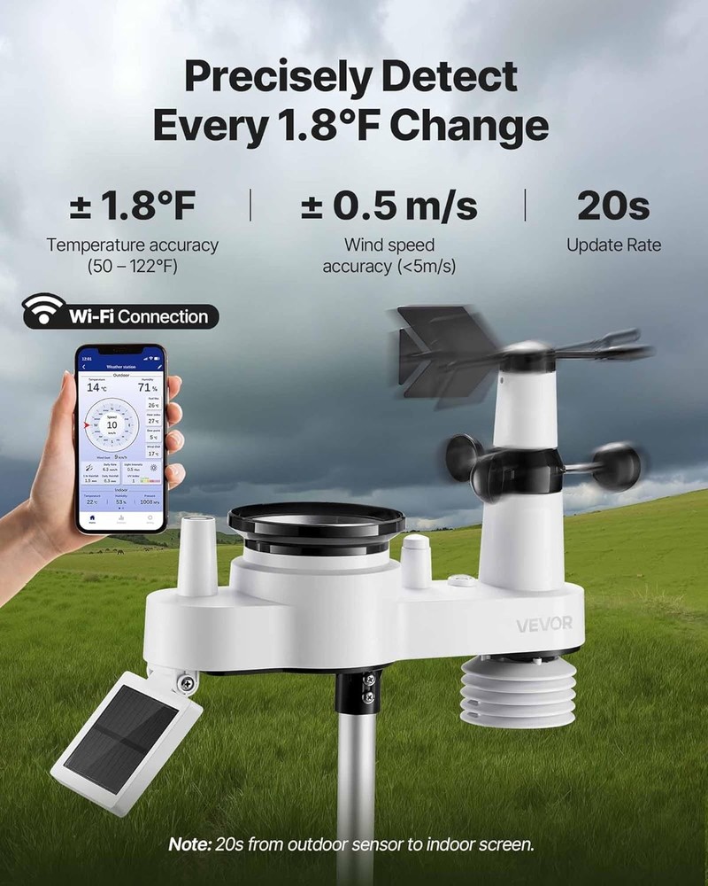 7 in 1 Weather Station Wireless Solar