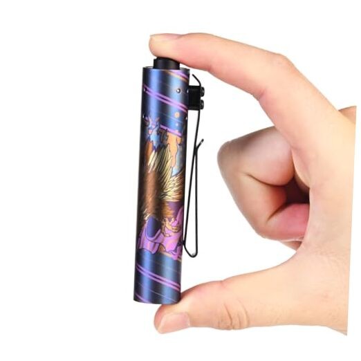 Rider RX 700 High Lumens EDC AA Flashlight Titanium Fireworks Eagle 5000K