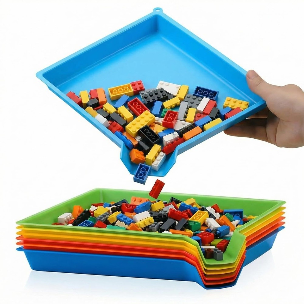 6 Pcs Multicolor Plastic Art Sorting Funnel Trays Quick Sorting Activity Serv...