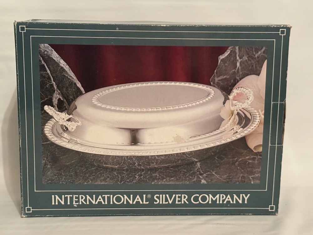 International Silver Plated Covered Vegetable  Dish - Box Slightly Damaged