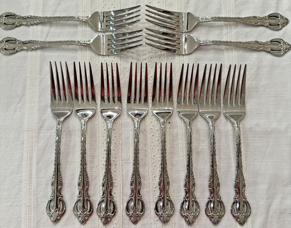Wallace Countess Stainless Steel Flatware – Service for 12 – 61 Pc Set