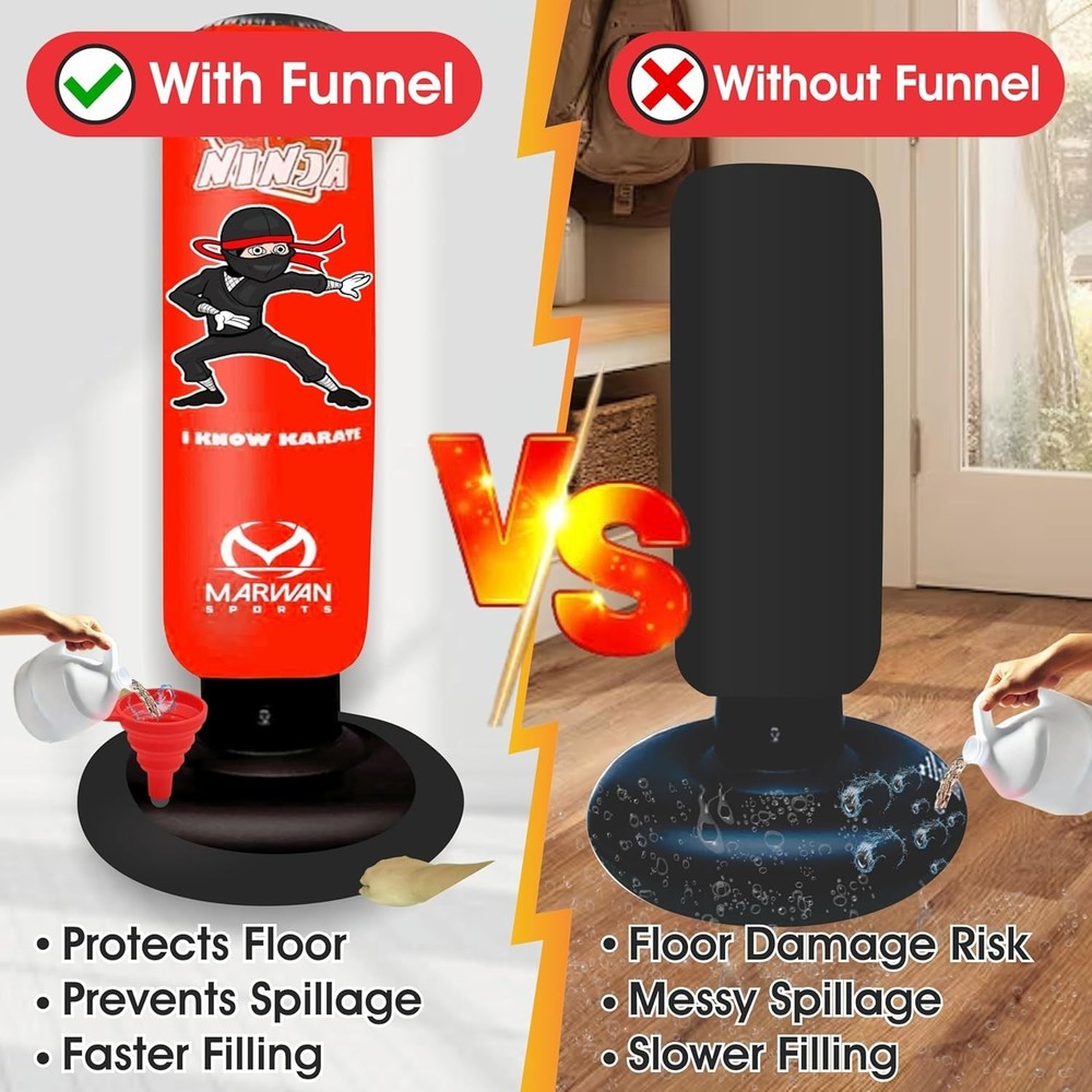 Kids Ninja Inflatable Punching Bag Set