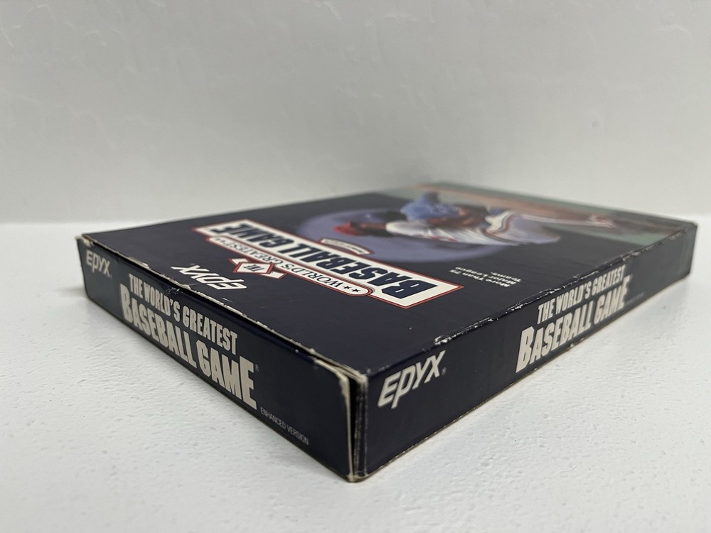 EPYX The World's Greatest Baseball Game Enhanced Version Commodore 64 & 128 CIB