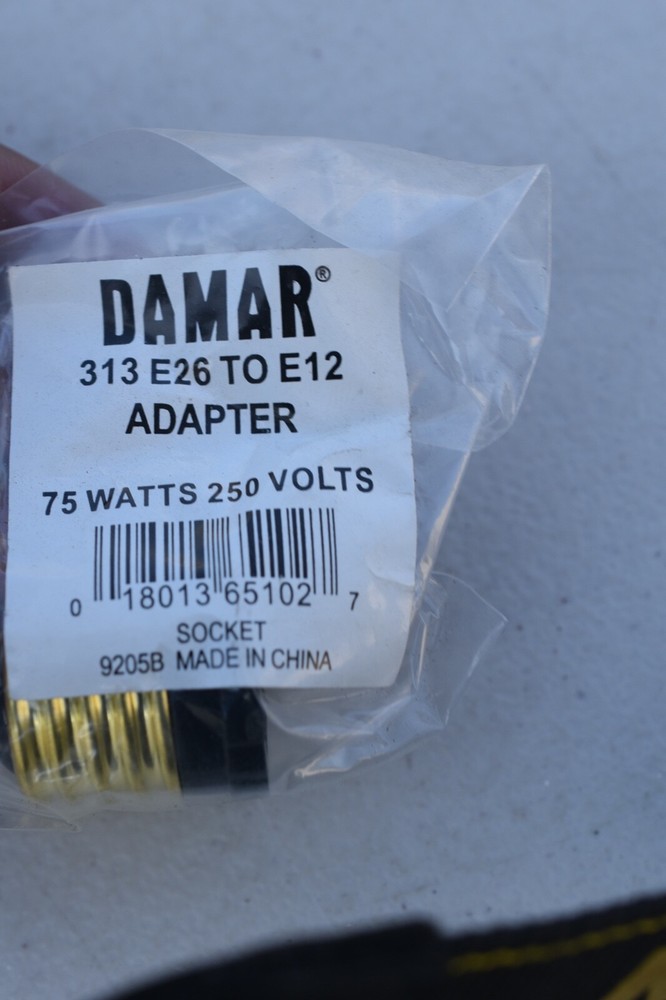 15 pc damar E26 socket to E12 adapter