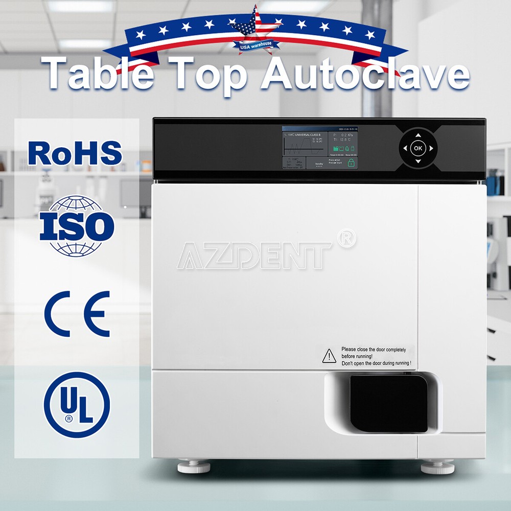 17L Autoclave Dental Steam Sterilizer LCD with Built-in Printer Dry Function