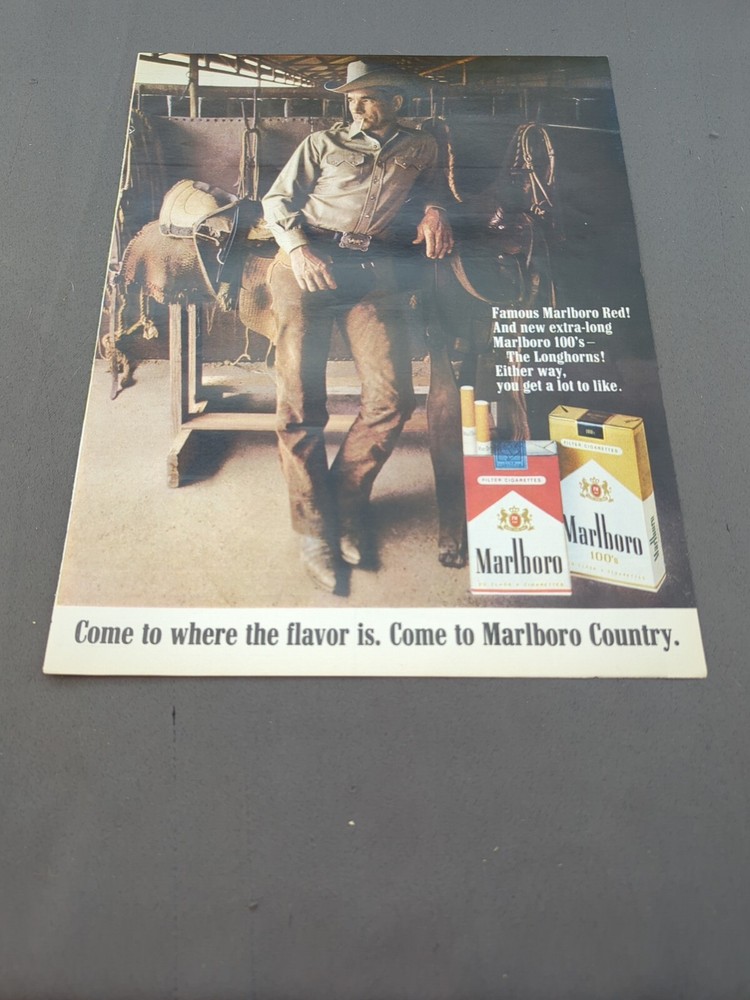 Marlboro Cigarette Advertisement 1960s