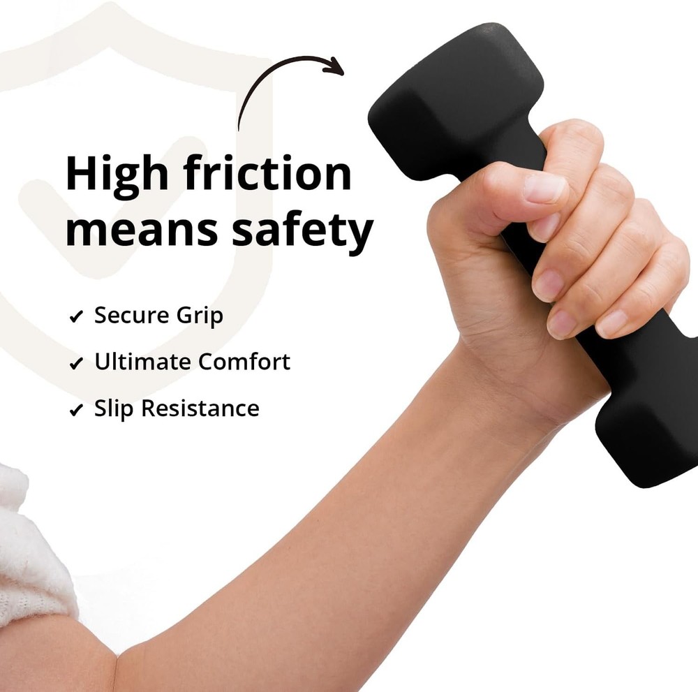 2LB-3LB Lightweight Neoprene Dumbbells, Hexagonal Shape for Safe Senior Training