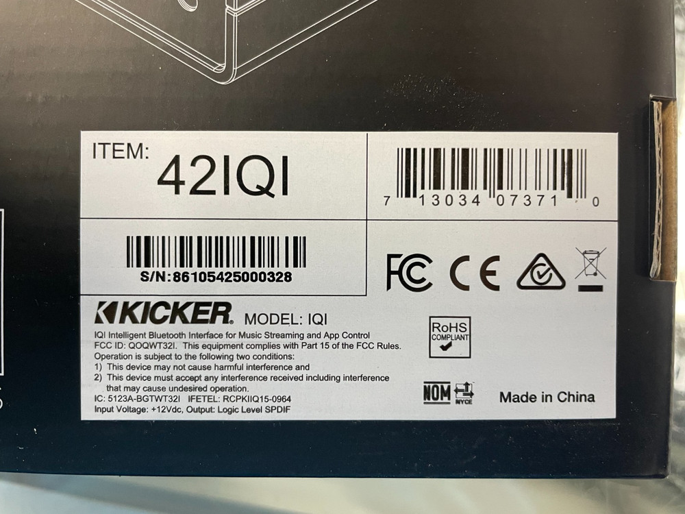 IQI – Intelligent Interface for KICKER IQ-Series Amplifiers