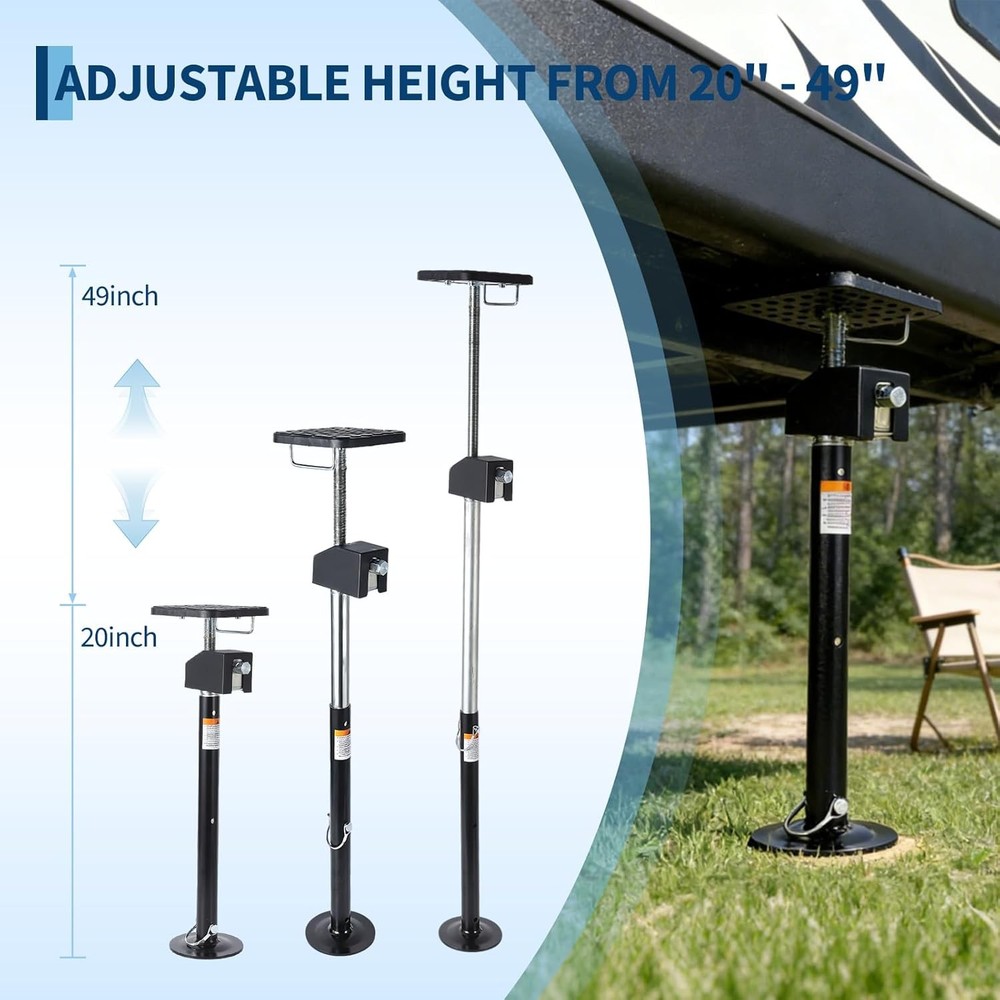 4PCS RV Slide Out Support Stabilizer Jacks Heavy Duty Adjustable Height Jack
