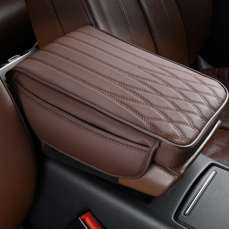 Universal Car Armrest Cushion Auto Center Console Cover Pad with Storage Pocket