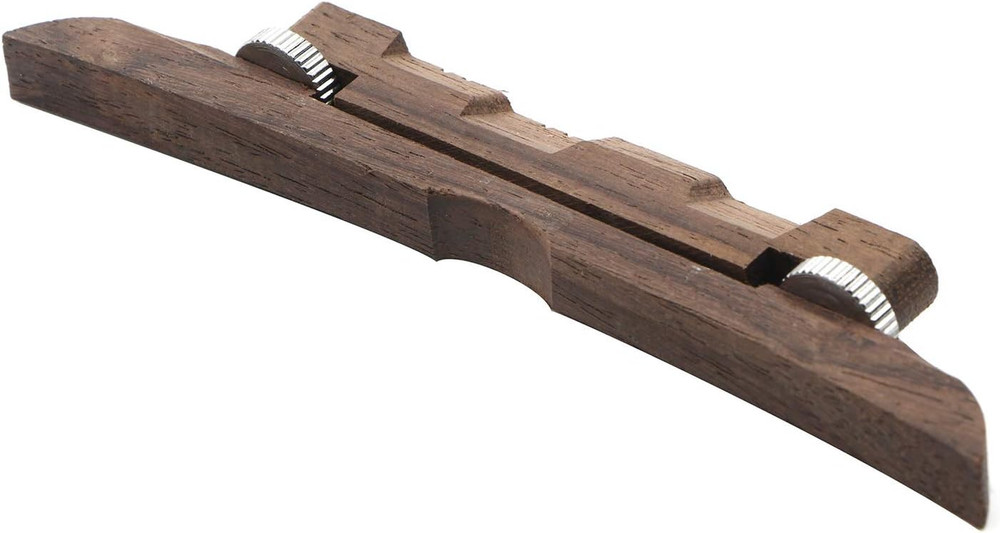4.53-Inches Adjustable Compensated Mandolin Strings Bridge Ebony for Archtop Ma