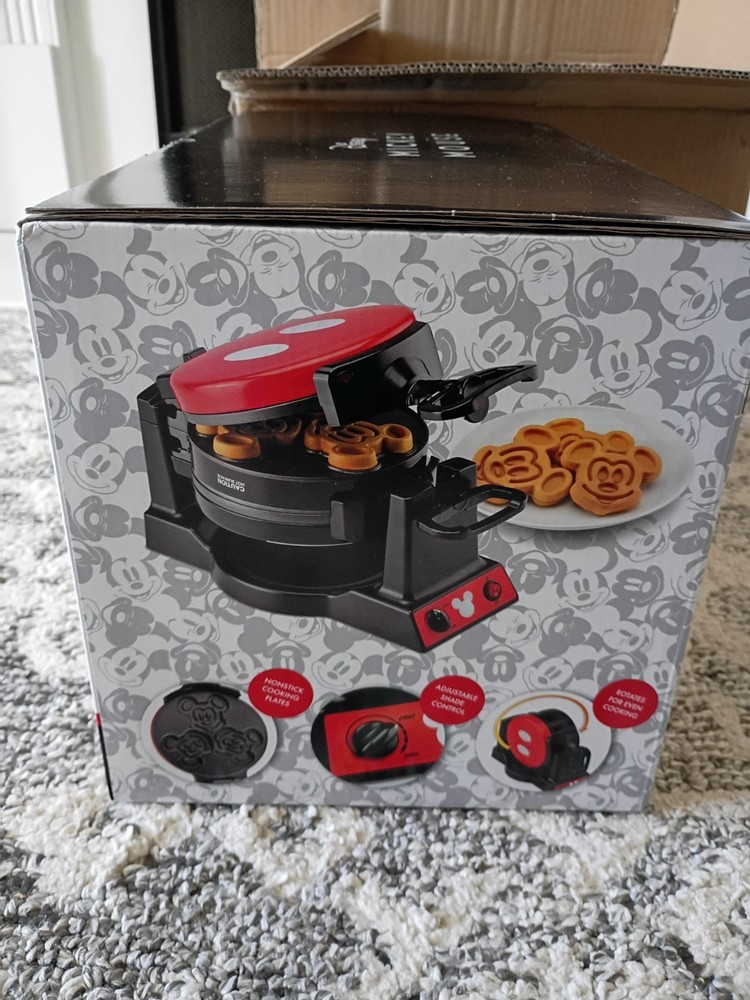 Disney Parks Mickey Mouse 90th Anniversary Double Flip Waffle Maker Unopened