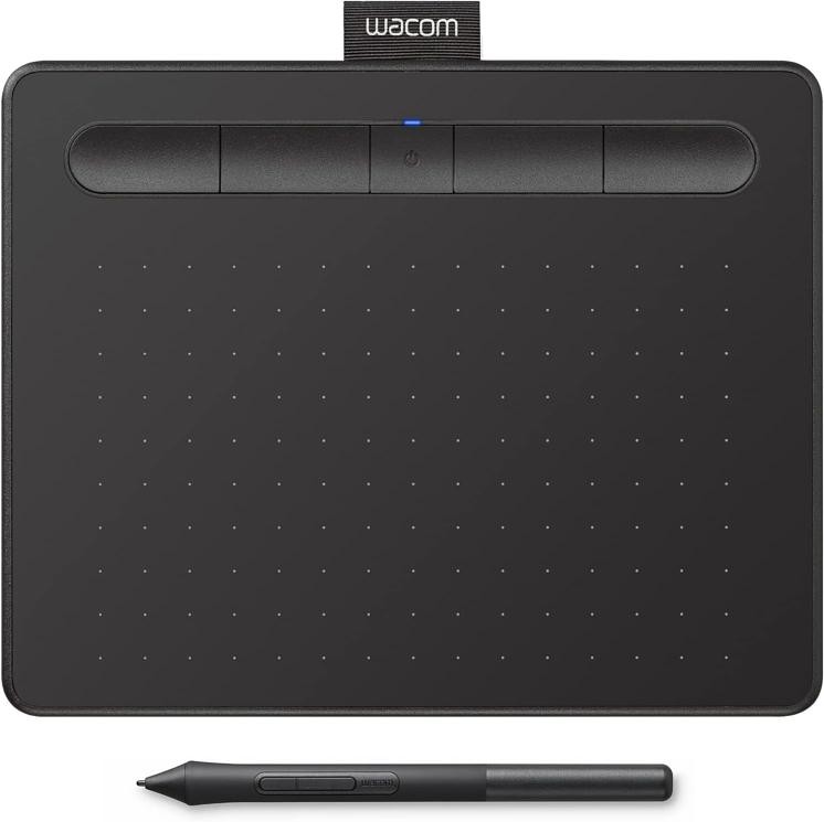 Wacom Intuos Small Bluetooth Graphics Drawing Tablet, 4 Customizable ExpressKeys
