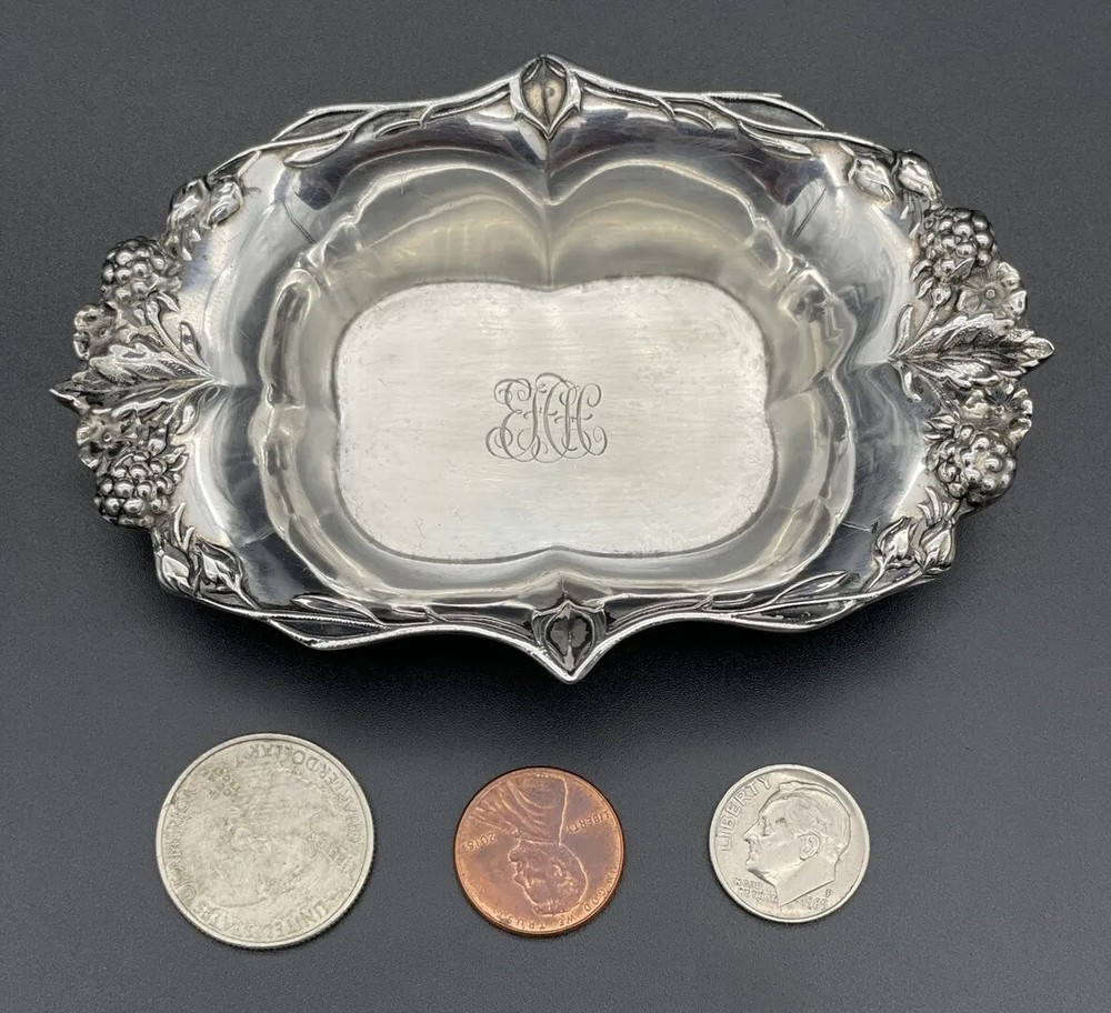 Tiffany Sterling Silver Candy / Nut Dish Blackberry
