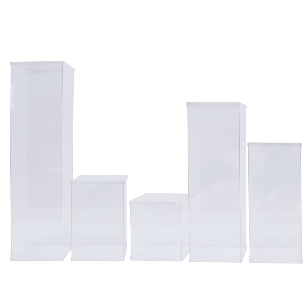 Acrylic Display Box Rectangular Floral Display Box Freestanding New 5 Pieces