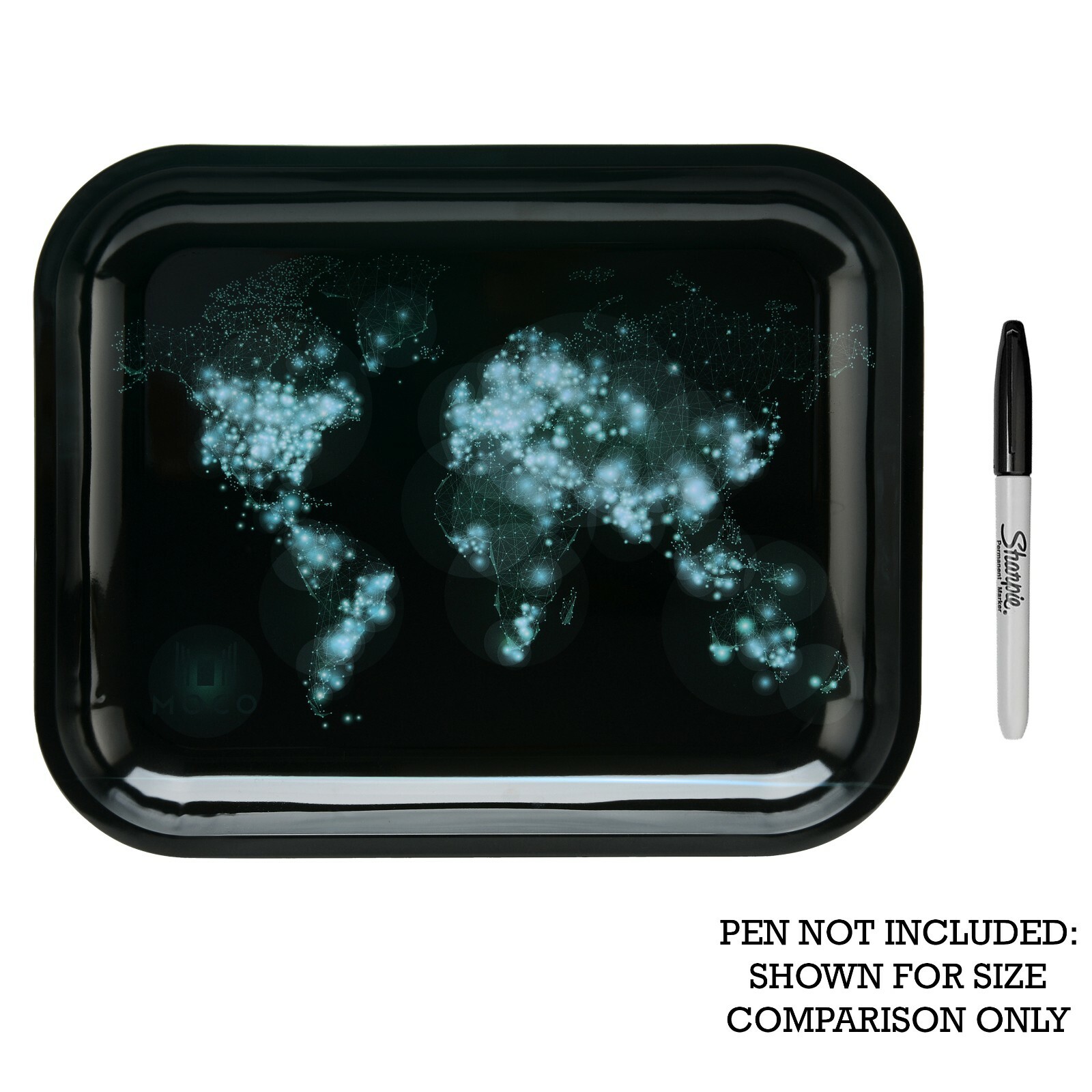 MOCO Metal Tobacco Cigarette Rolling Tray - Large Size 13.5’’ x 11’’