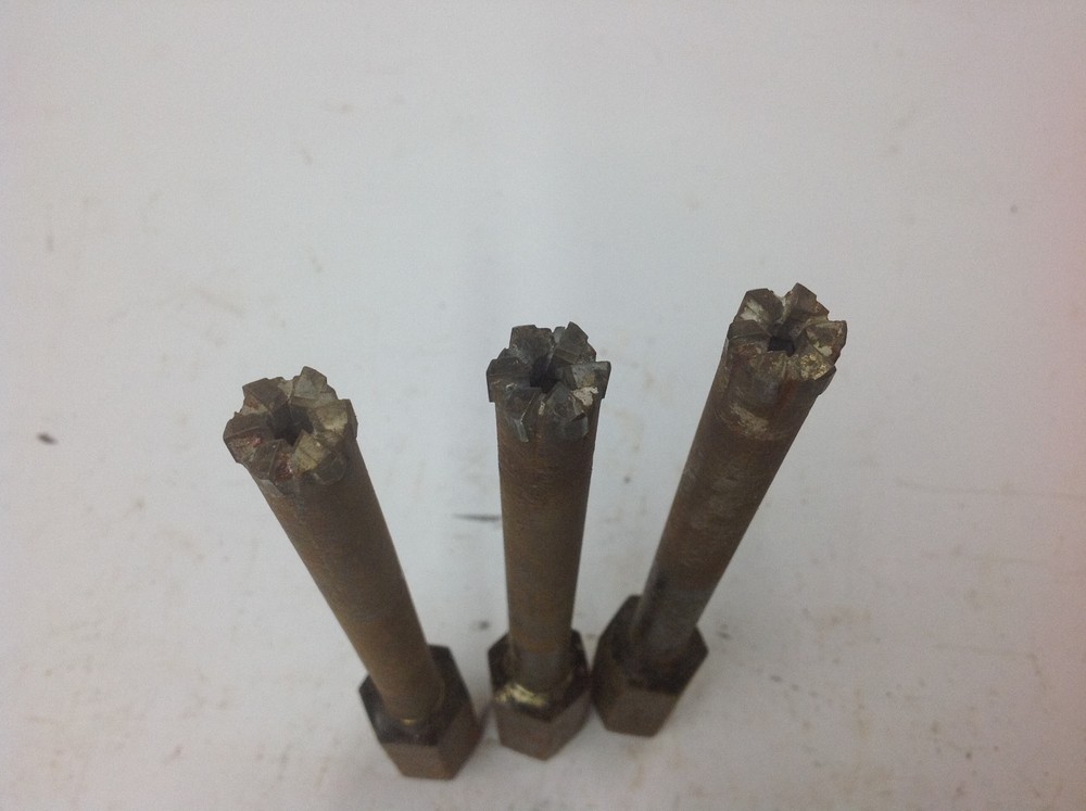 (3) Black 5/8" x 8" x 11 Thread Concrete Masonry Diamond Core Drill Bit USED