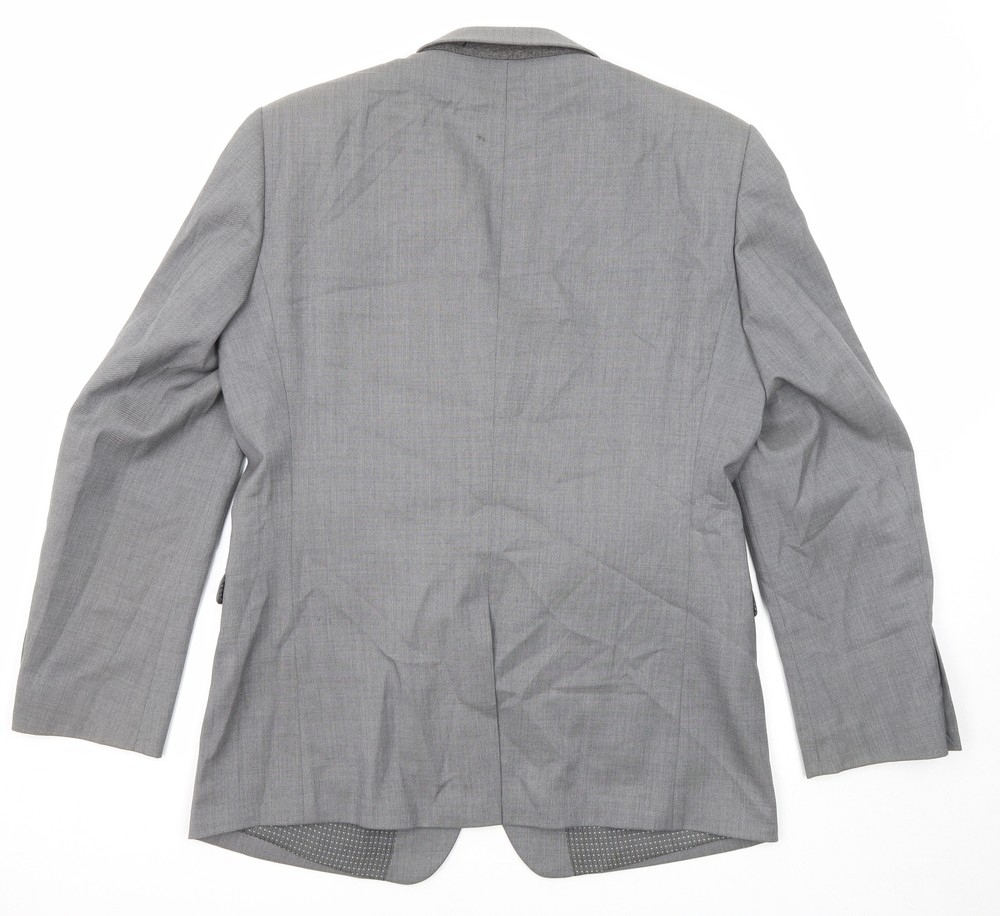 NEXT Mens Grey Wool Blend Blazer Size 40 Reg