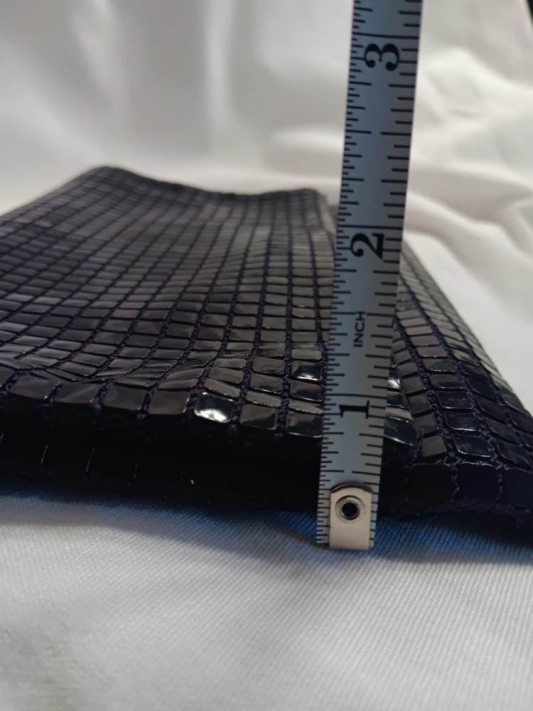 Vtg Soft Clutch Square Plastic Mesh Purple Blue Retro 80s