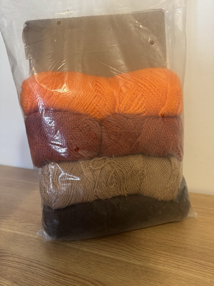Vintage New Lap Robe Afghan Crochet Complete Kit