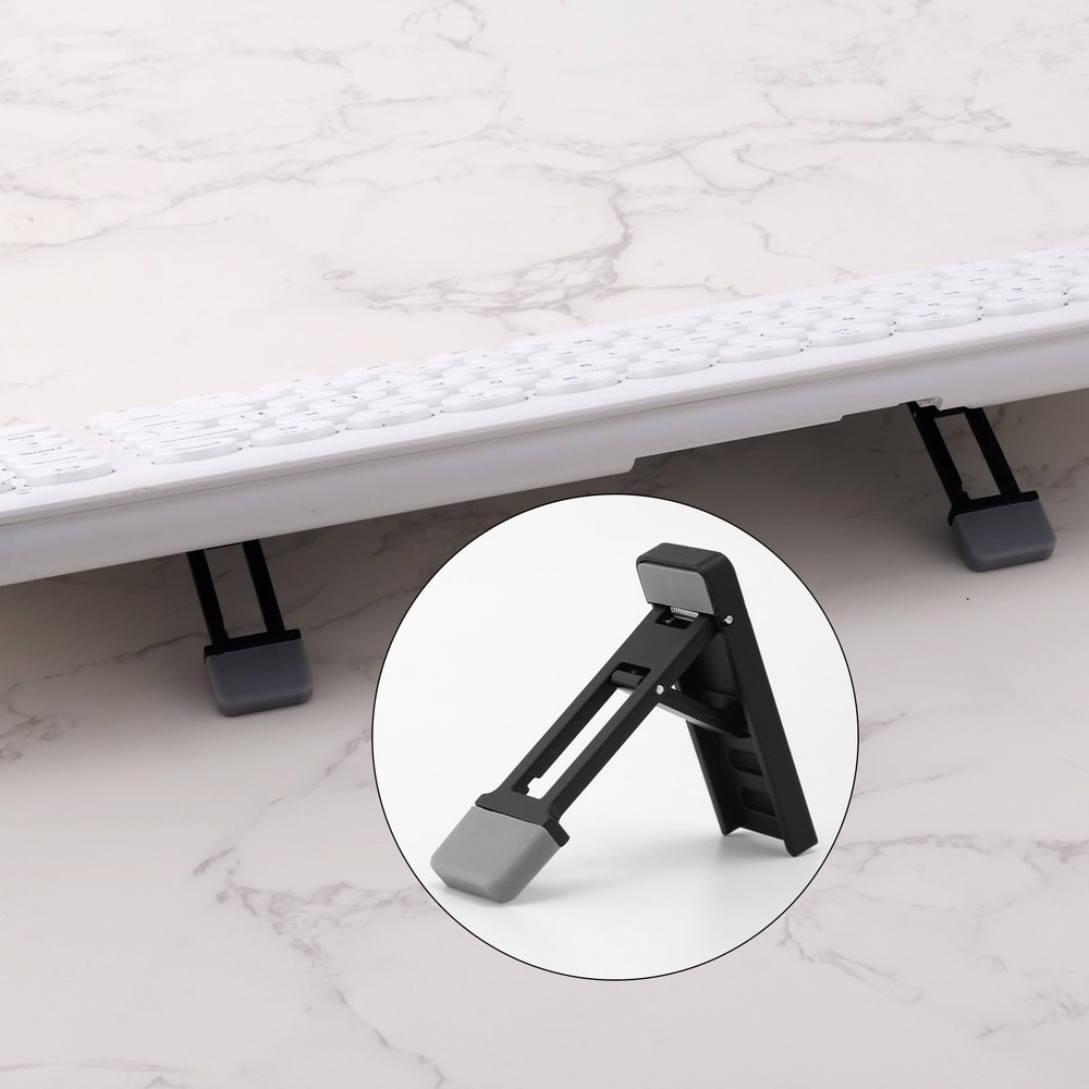 Gosknor 2pcs Foldable Keyboard Riser Stand for Desk, Adjustable Tilt & Portabl
