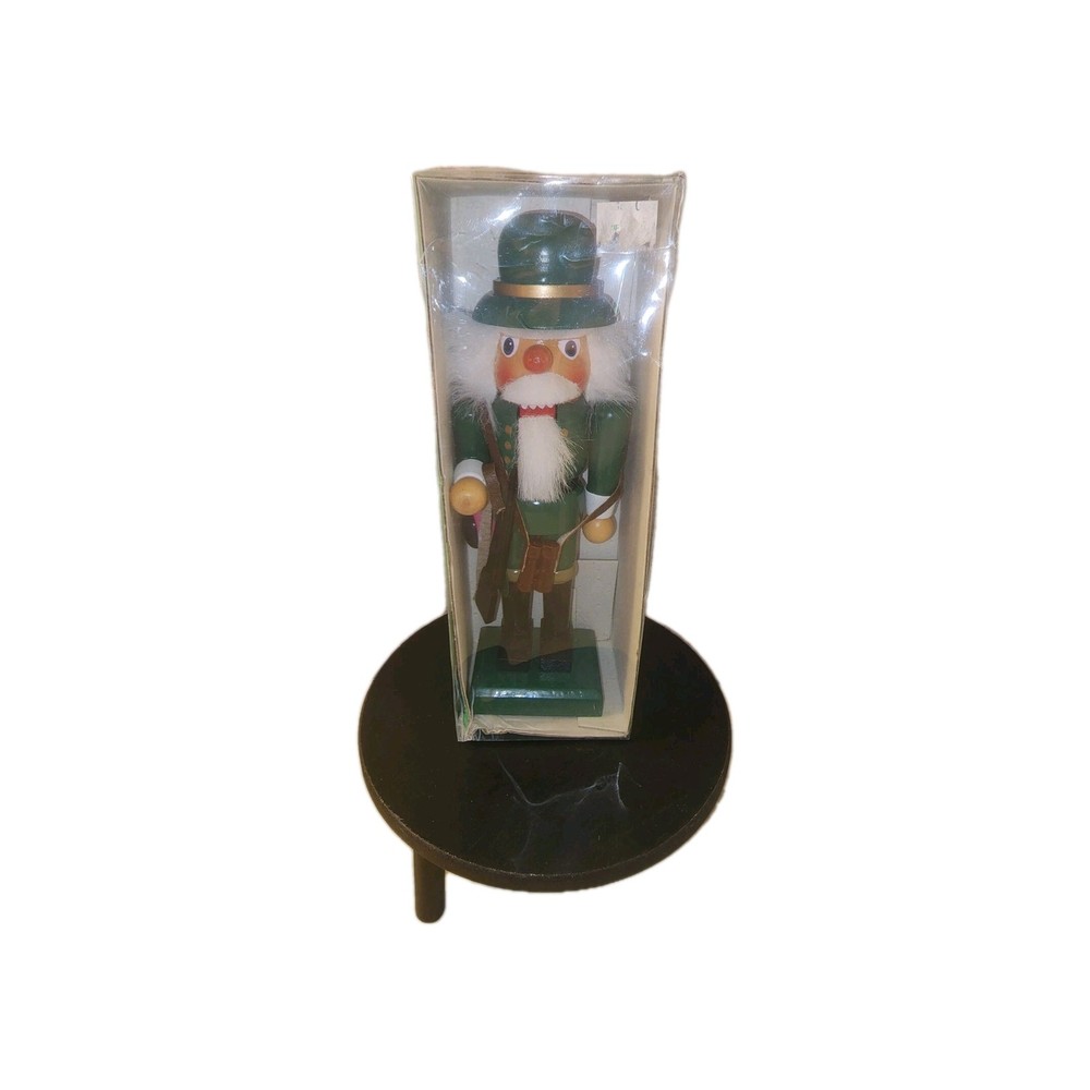 Nutcracker Green Suite Bird Hunter, Bird, Rifle And Binoculars.