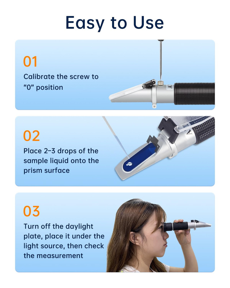 LOHAND Brix Refractometer with Automatic Temperature Compensation(Atc), Precisio