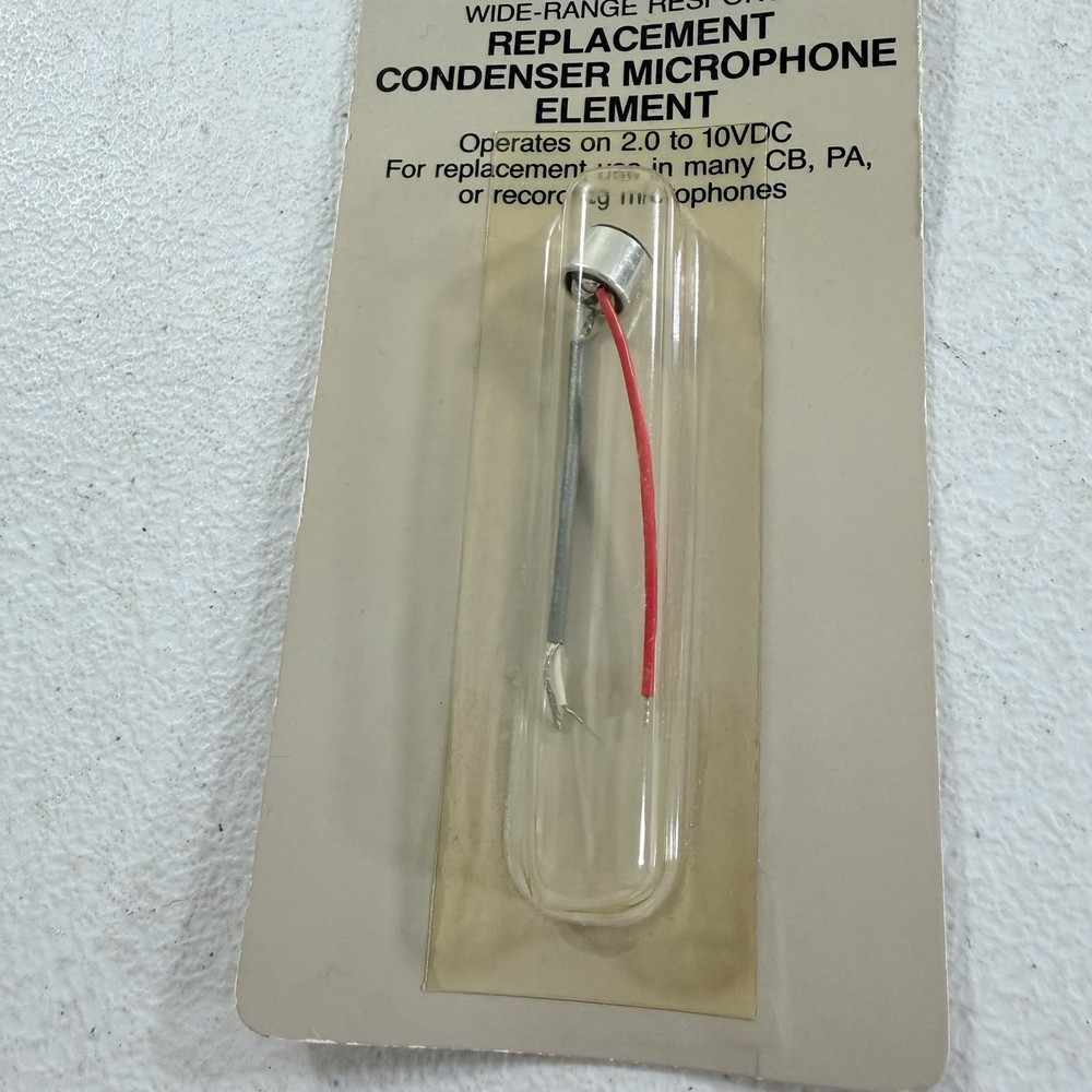 RadioShack Wide Range CB Replacement Condenser Microphone Element 270-092B NEW