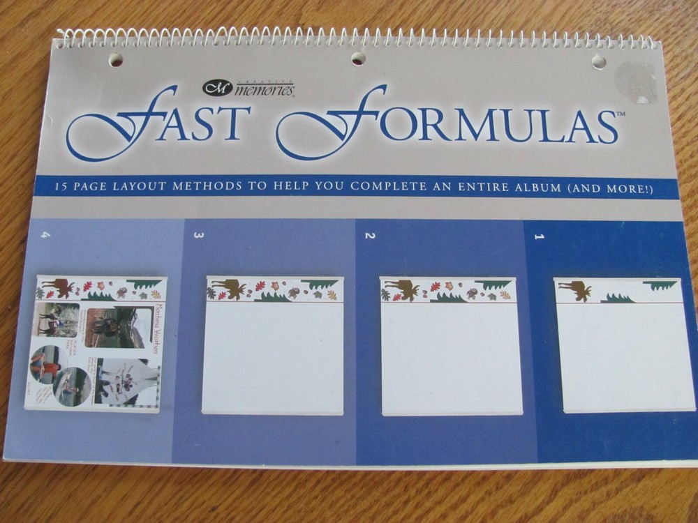 NEW CREATIVE MEMORIES FAST FORMULAS PAGE LAYOUT METHODS TO COMPLETE ALBUM