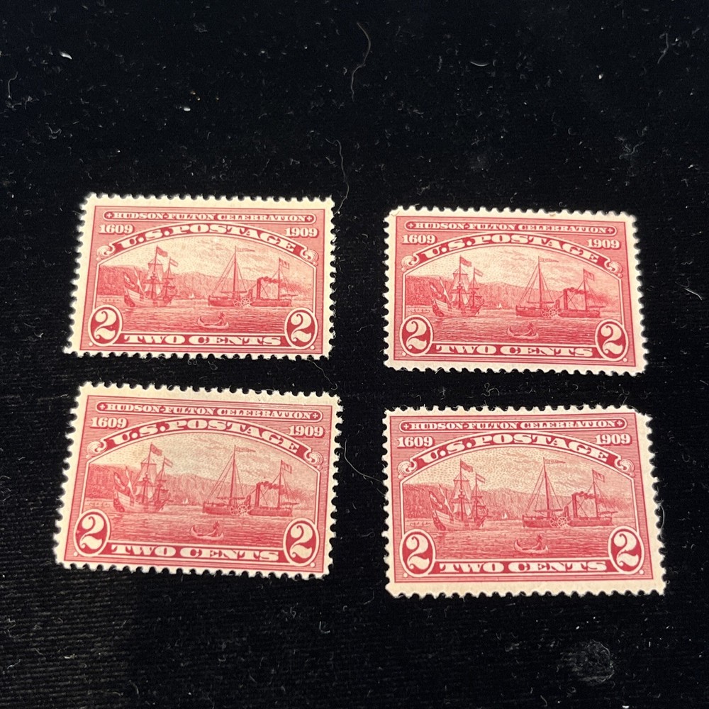 US Stamp # 372 . 2 Cent. Mint Disturbed & Hinge Thin 4 Pc Make Offers !!!! Lot 2