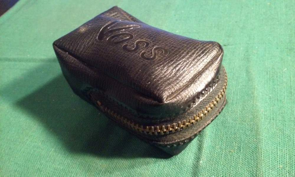Vintage VOSS Camera Folding Flash Bulb Gun Attachment With Black Vinyl Case