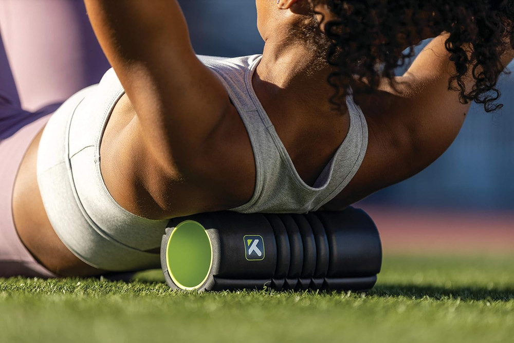 Performance Therapy Grid Travel Foam Roller for Exercise, Deep Tissue Massage an