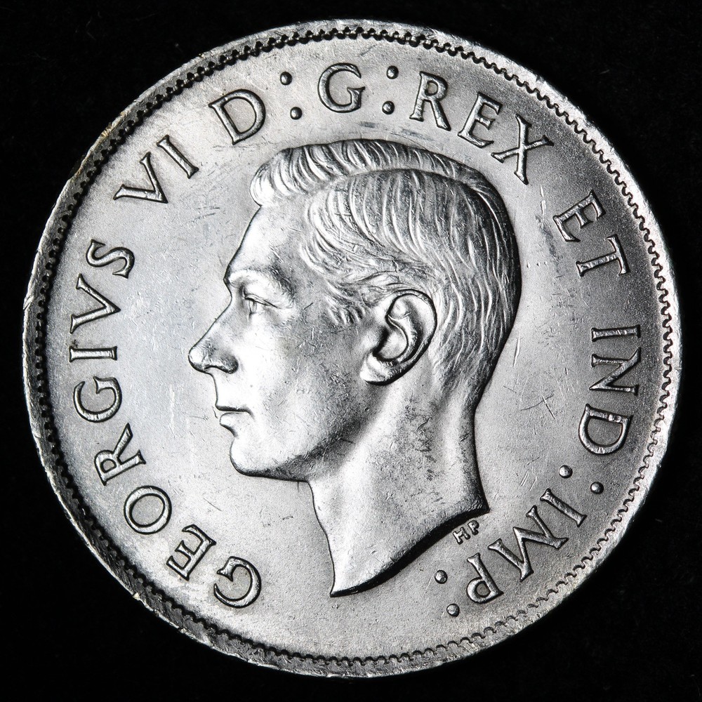 1944 Canada SILVER Fifty Cent Piece E386 RUB