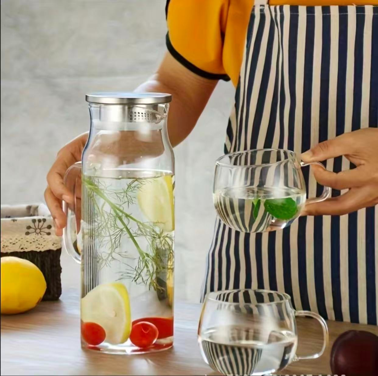 50 OZ Large Capacity Borosilicate Glass Teapot