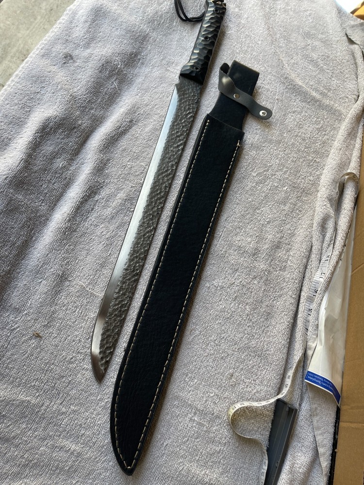 [OPEN BOX]27'' Handmade Tsuchime Aesthetic katana blade sword,sushi fish