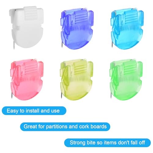 12 Pcs Cubicle Clips for Fabric Walls, Plastic Cubicle Hooks for Fabric Walls