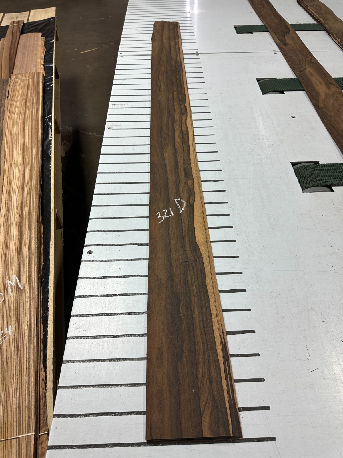 Ziricote Raw Wood Veneer 2 sheets 75'' x 5'' 321D