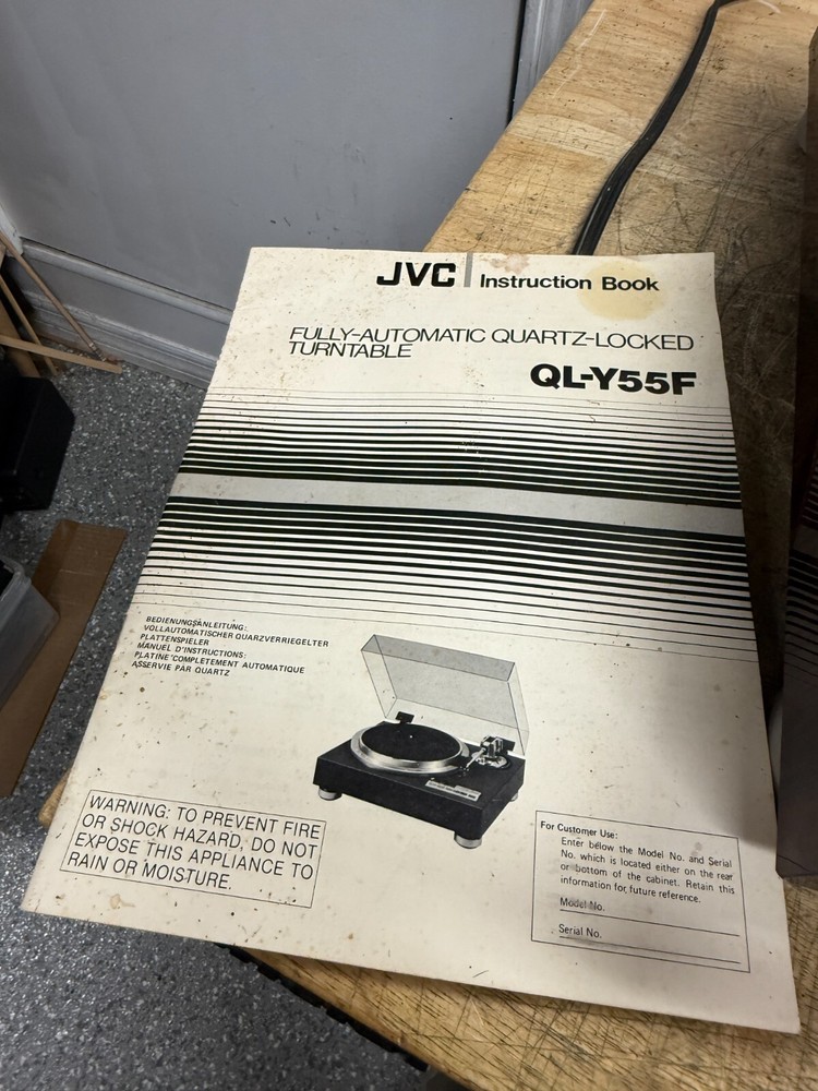 JVC QL-Y55F Quartz-Locked Fully-Automatic Turntable W/ Manual