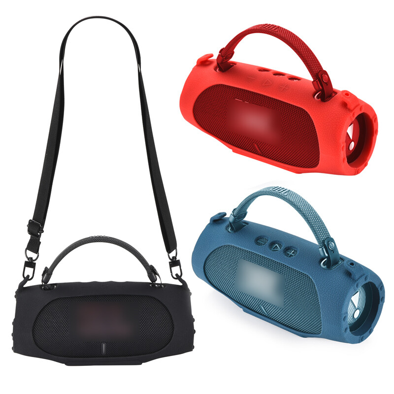 Silicone Protective Cover Case Shoulder Bag for JBL Charge 6 Bluetooth Speaker