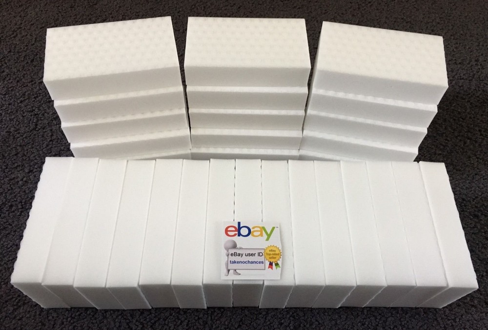 30 PACK Melamine Sponge Eraser Heavy Duty Extra Durable 3/4" Works Like Magic!