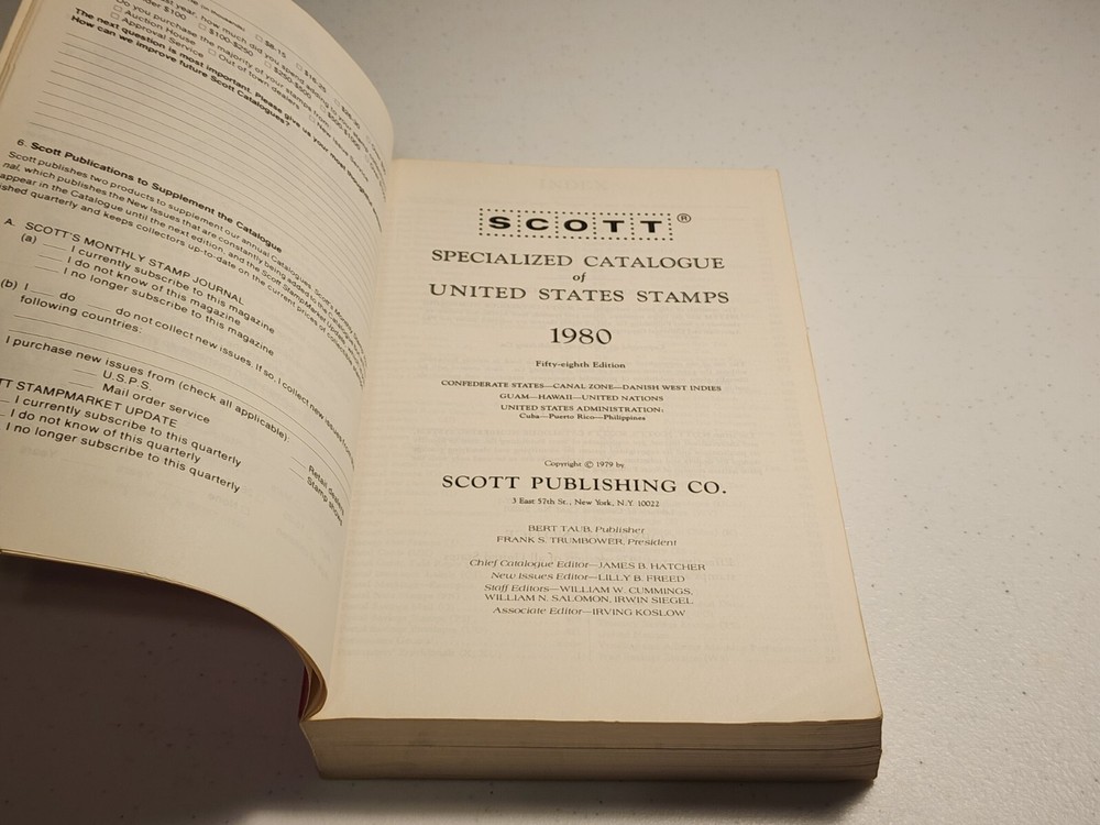 Scott 1980 United States stamp catalogue with united nations paperback