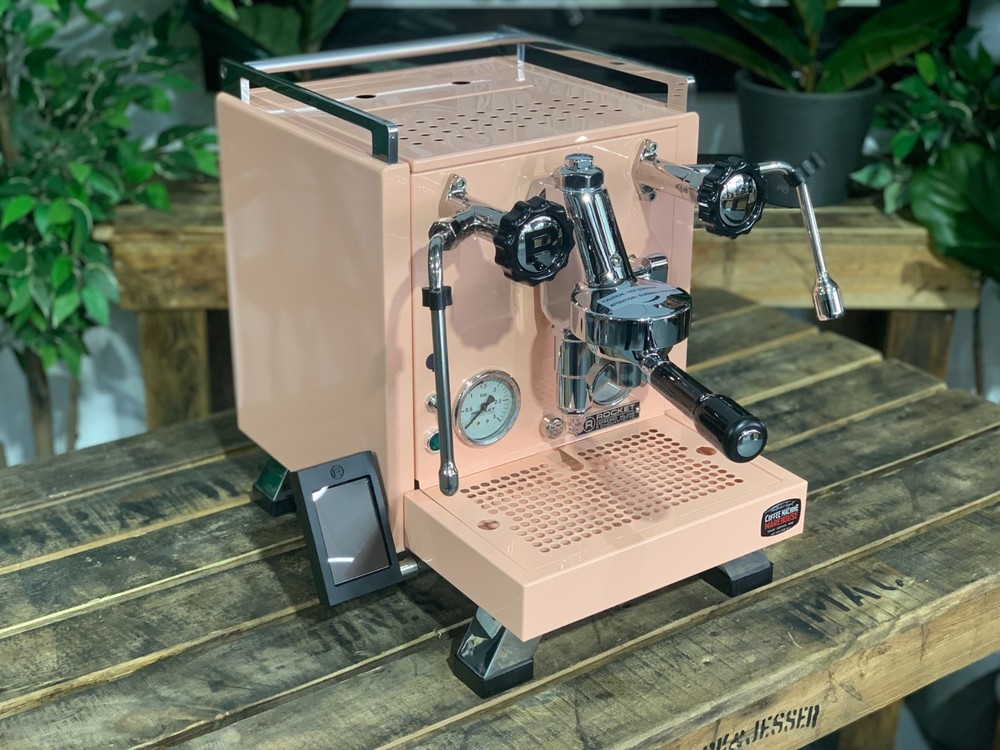 NEW ROCKET CINQUANTOTTO R58 1 GROUP NEW ESPRESSO COFFEE MACHINE CUSTOM PINK