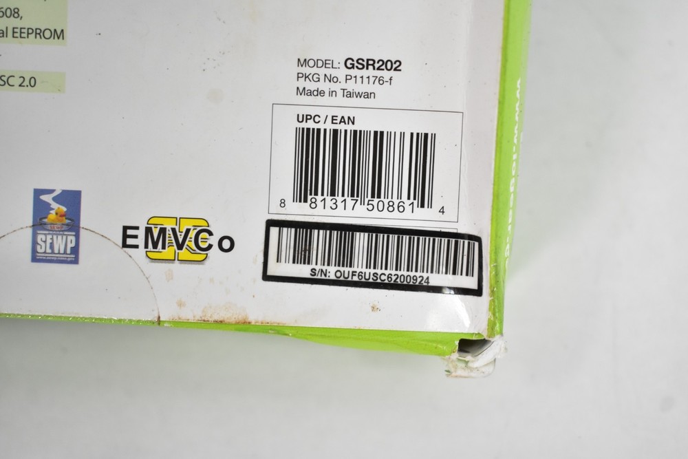 IOgear USB Common Access Card Reader CAC Reader 5' Cable USB-A Interface